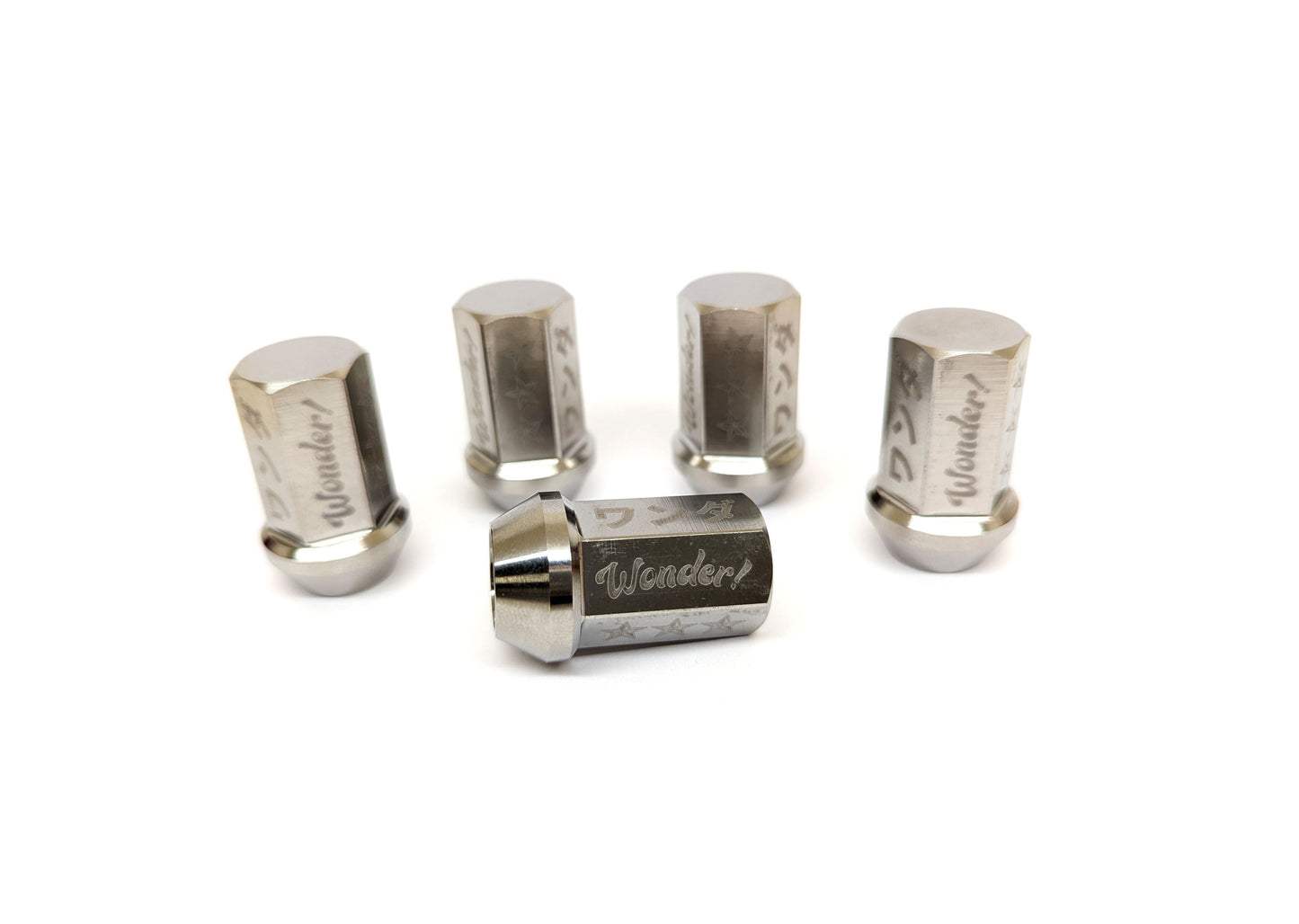 WONDER! RAW TITANIUM LUG NUT SET